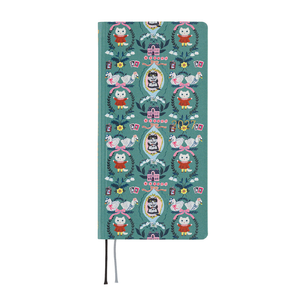 Hobonichi  |  Yumi Kitagishi White Cat Wallpaper Weeks