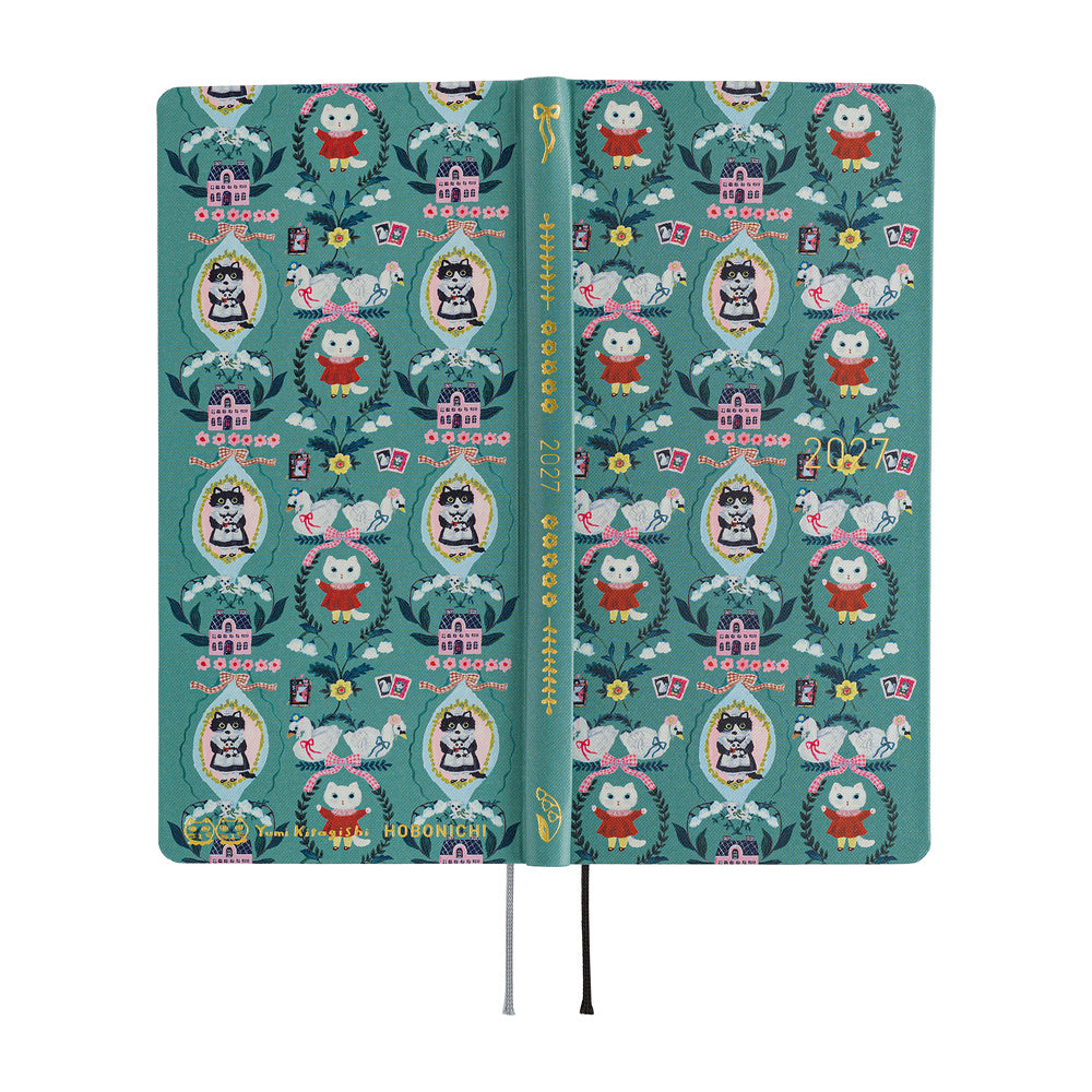 Hobonichi  |  Yumi Kitagishi White Cat Wallpaper Weeks