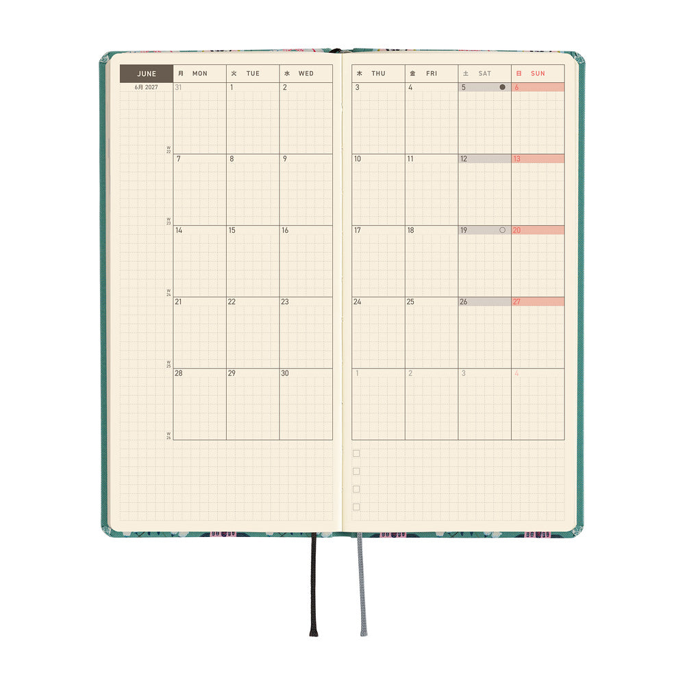 Hobonichi  |  Yumi Kitagishi White Cat Wallpaper Weeks