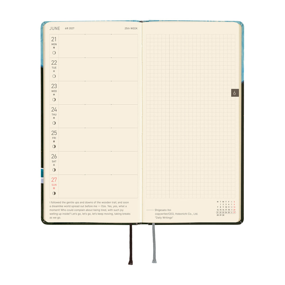 Hobonichi  | Hiroko Kubota Meteor Shower in the Light Blue Forest Weeks