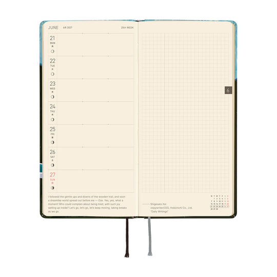 Hobonichi  | Hiroko Kubota Meteor Shower in the Light Blue Forest Weeks