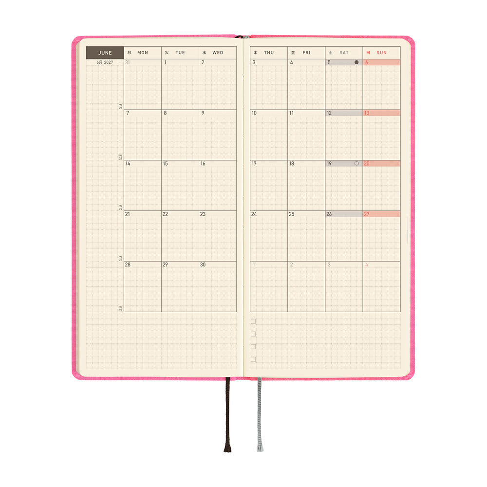 Hobonichi  |  Colours Pink Sapphire MEGA