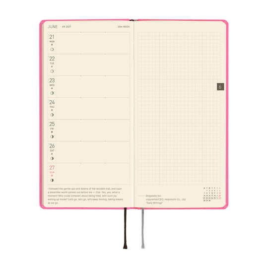 Hobonichi  |  Colours Pink Sapphire MEGA