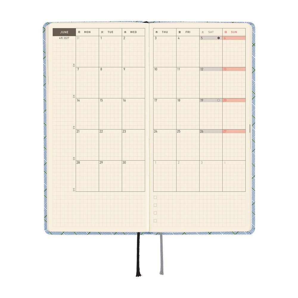 Hobonichi  |  Shirt Fabric Graph Plaid