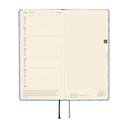 Hobonichi  |  Shirt Fabric Graph Plaid