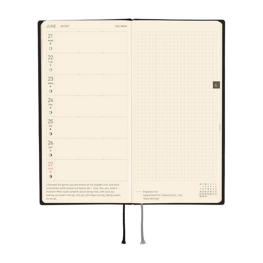 Hobonichi  |  White Line Black Weeks