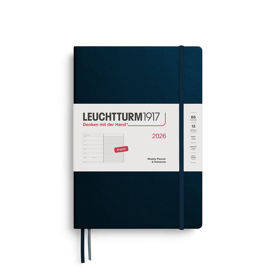 Leuchtturm1917 B5 Weekly Planner & Notebook Composition 2026 - Deep Sea
