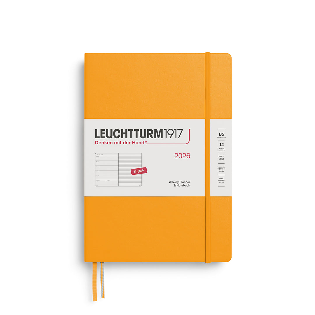Leuchtturm1917 B5 Weekly Planner & Notebook Composition 2026 - Rising Sun