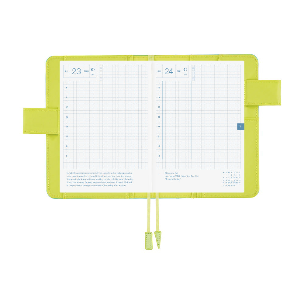 Hobonichi Techo A6 Original Cover- Aqua Lime