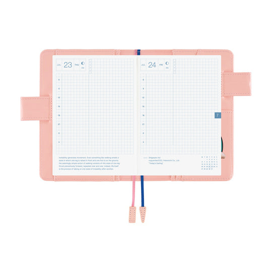 Hobonichi A6 Cover Candy Stripper:- Random Dog &amp; Cat (Pink)