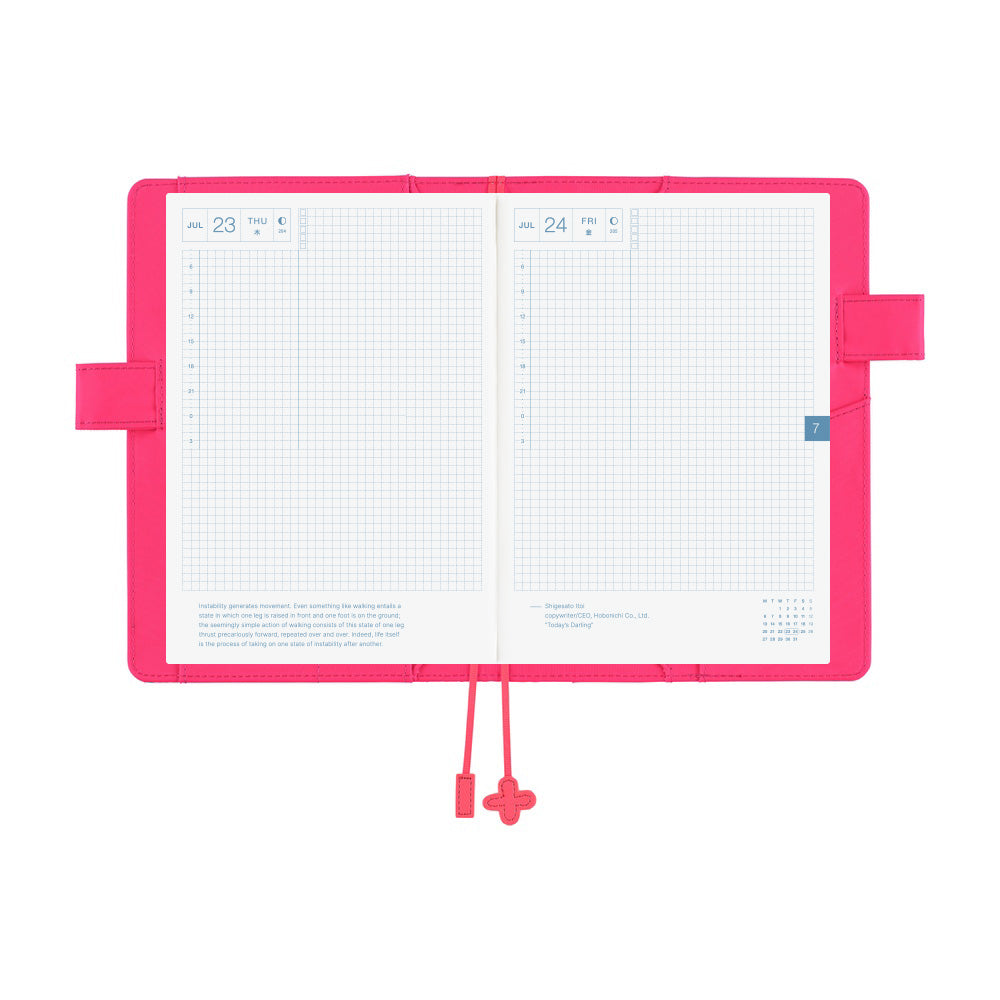 Hobonichi A5 Cover Makato Matsubayashi- Pink Flowers