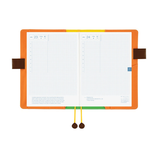 Hobonichi A5 Cover 100% Orange- Where’s the Squirrel Going