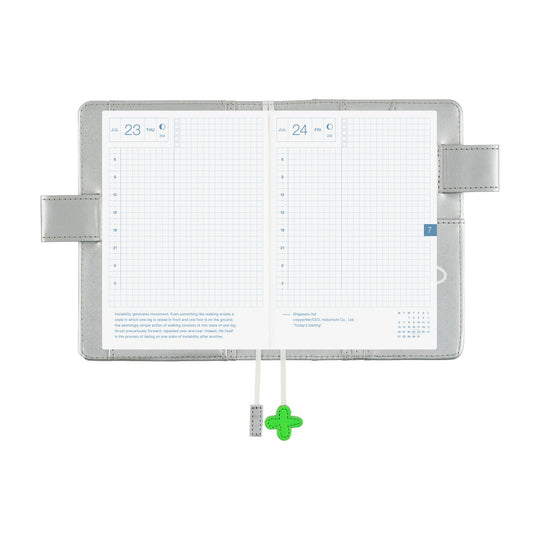 Hobonichi A6 Cover Makoto Matsubayashi-  Silver Flowers