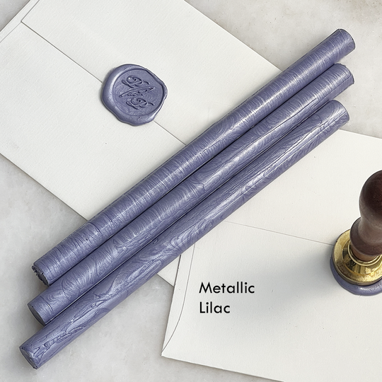 French Sealing Wax ~ Best Quality 7" ~ Unbreakable Mail Safe: Metallic lilac