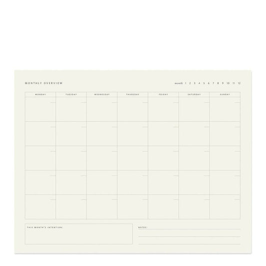 Monthly Overview Notepad