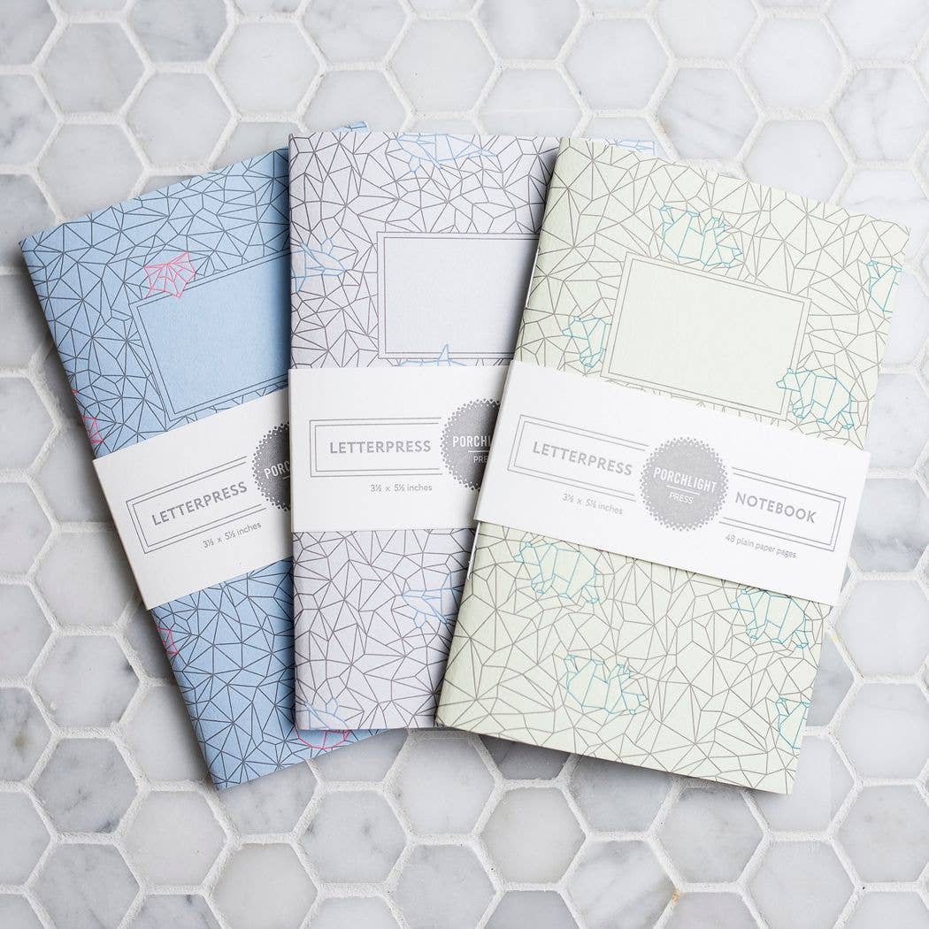 Set of 3 Origami Pocket Notebooks