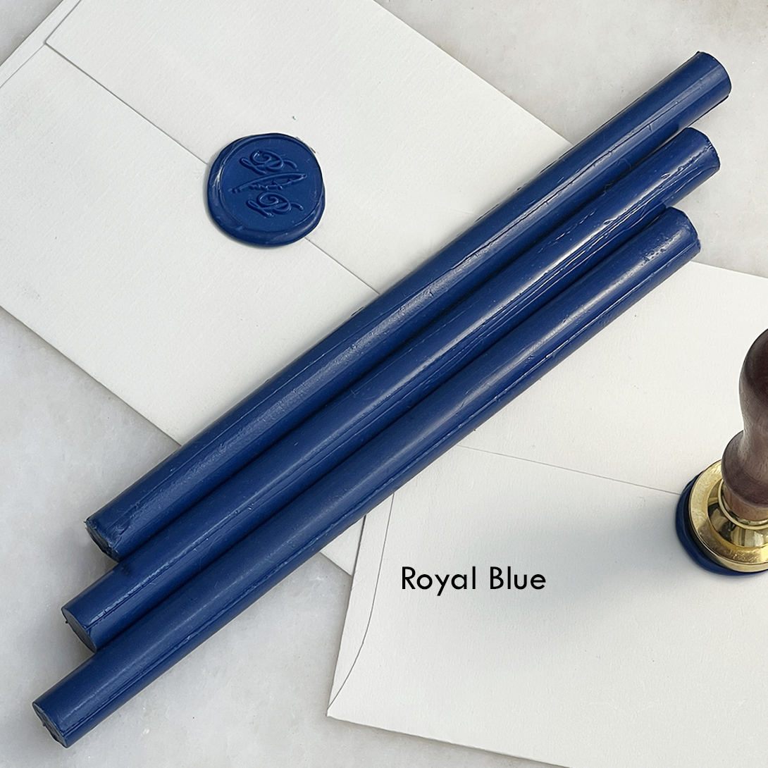 French Sealing Wax ~ Best Quality 7" ~ Unbreakable Mail Safe: Royal blue