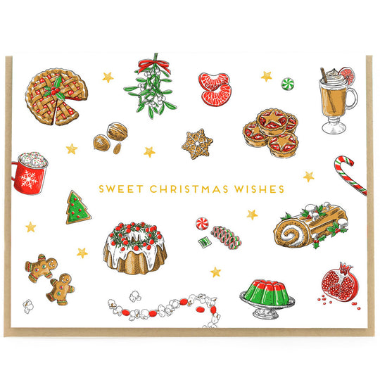 Sweet Treats Wishes Holiday Card: Single Card