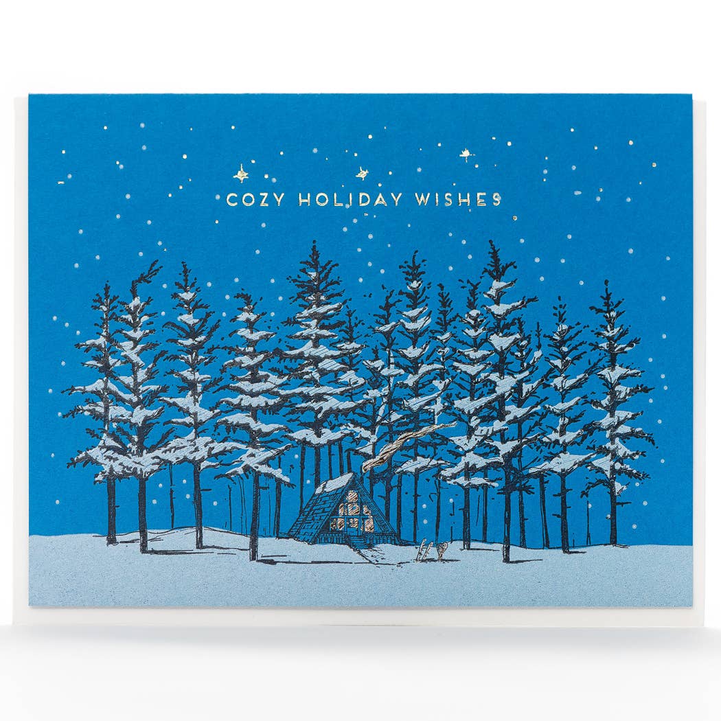 Holiday Cozy A-Frame Card: Single Card