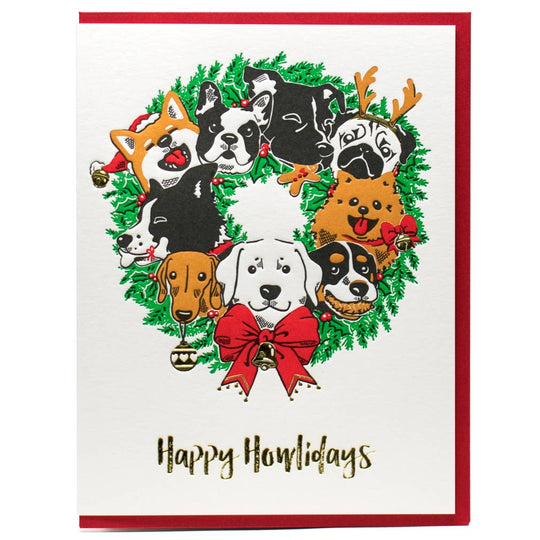 Happy Howlidays Dog Card: Box Set of 6 Cards