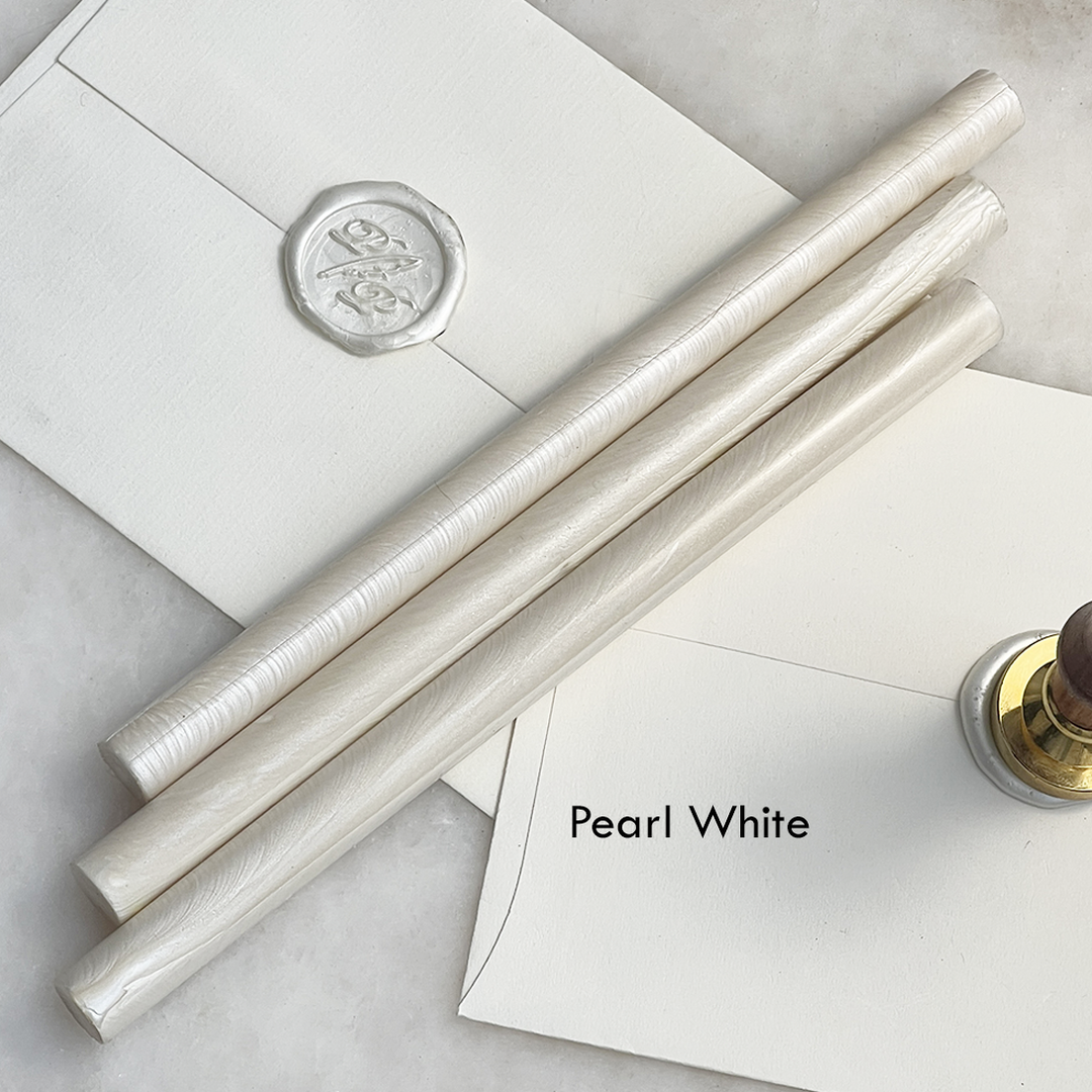 French Sealing Wax ~ Best Quality 7" ~ Unbreakable Mail Safe: Pearl white